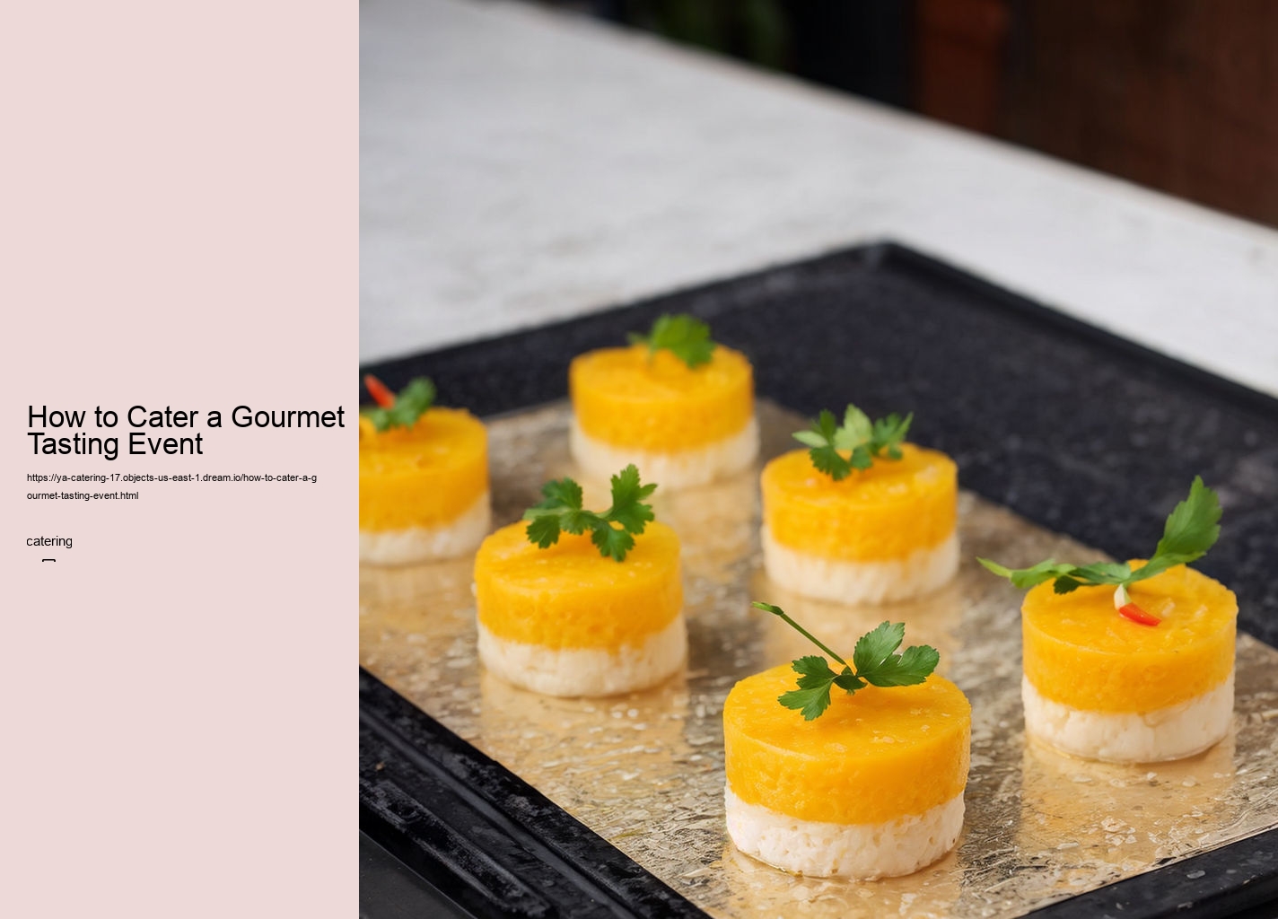 How to Cater a Gourmet Tasting Event