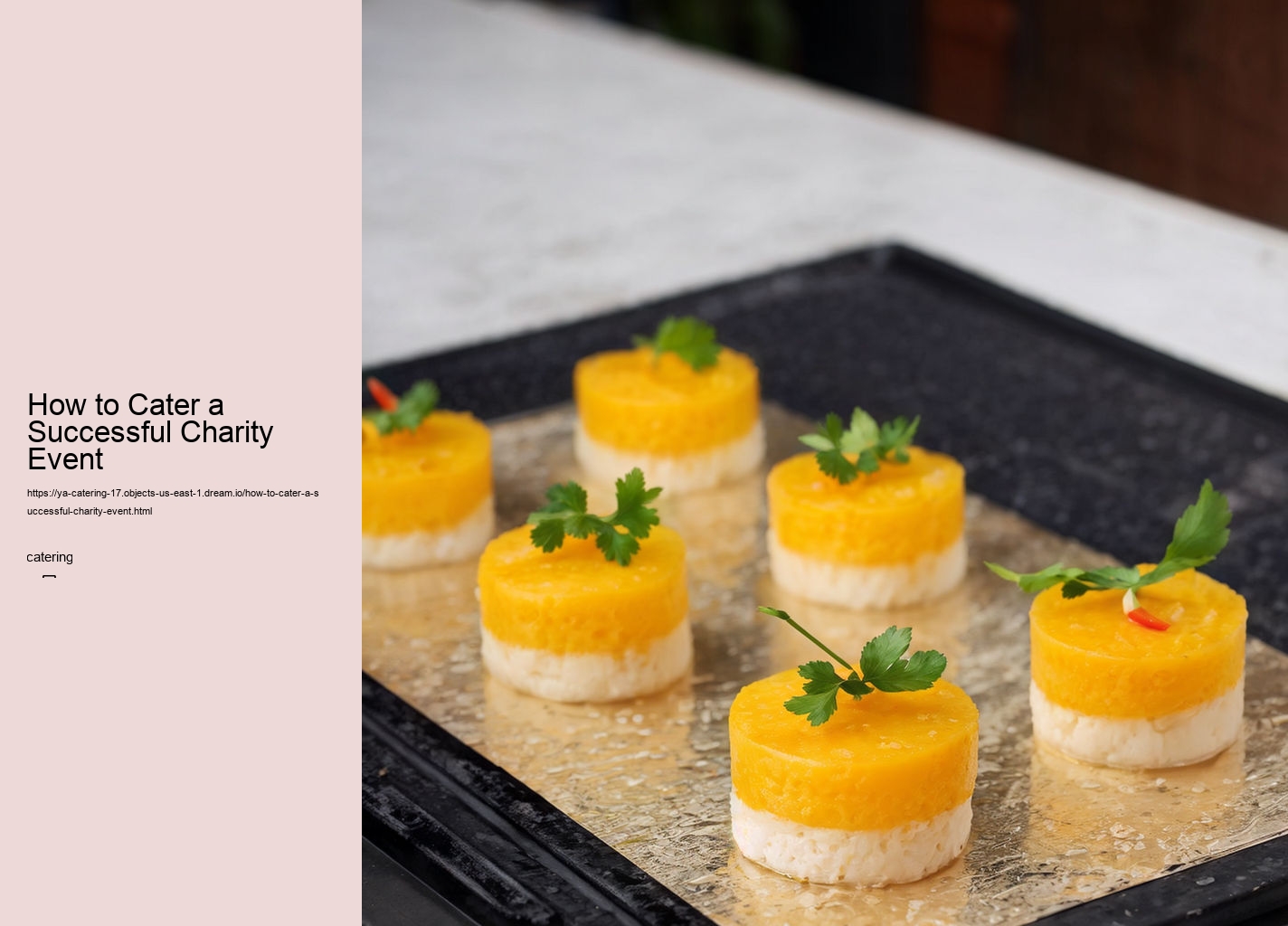 How to Cater a Successful Charity Event