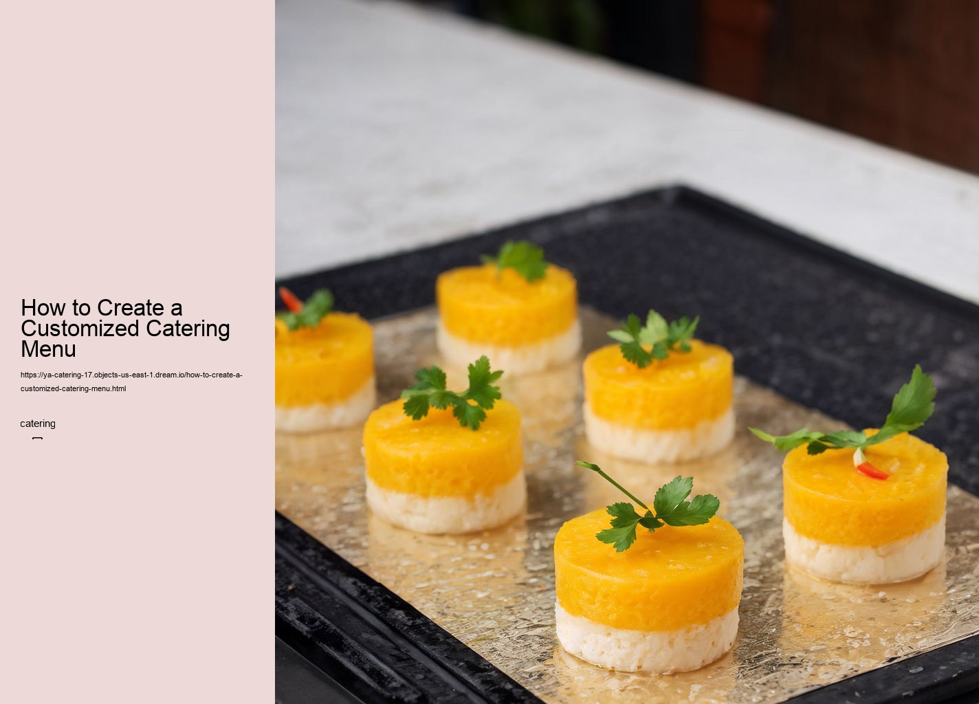 How to Create a Customized Catering Menu