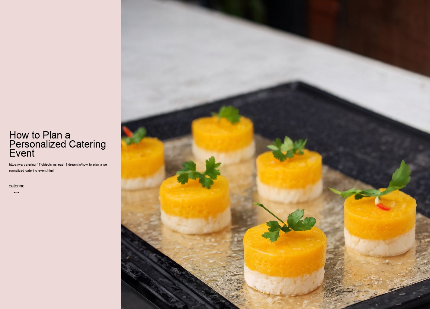 How to Plan a Personalized Catering Event